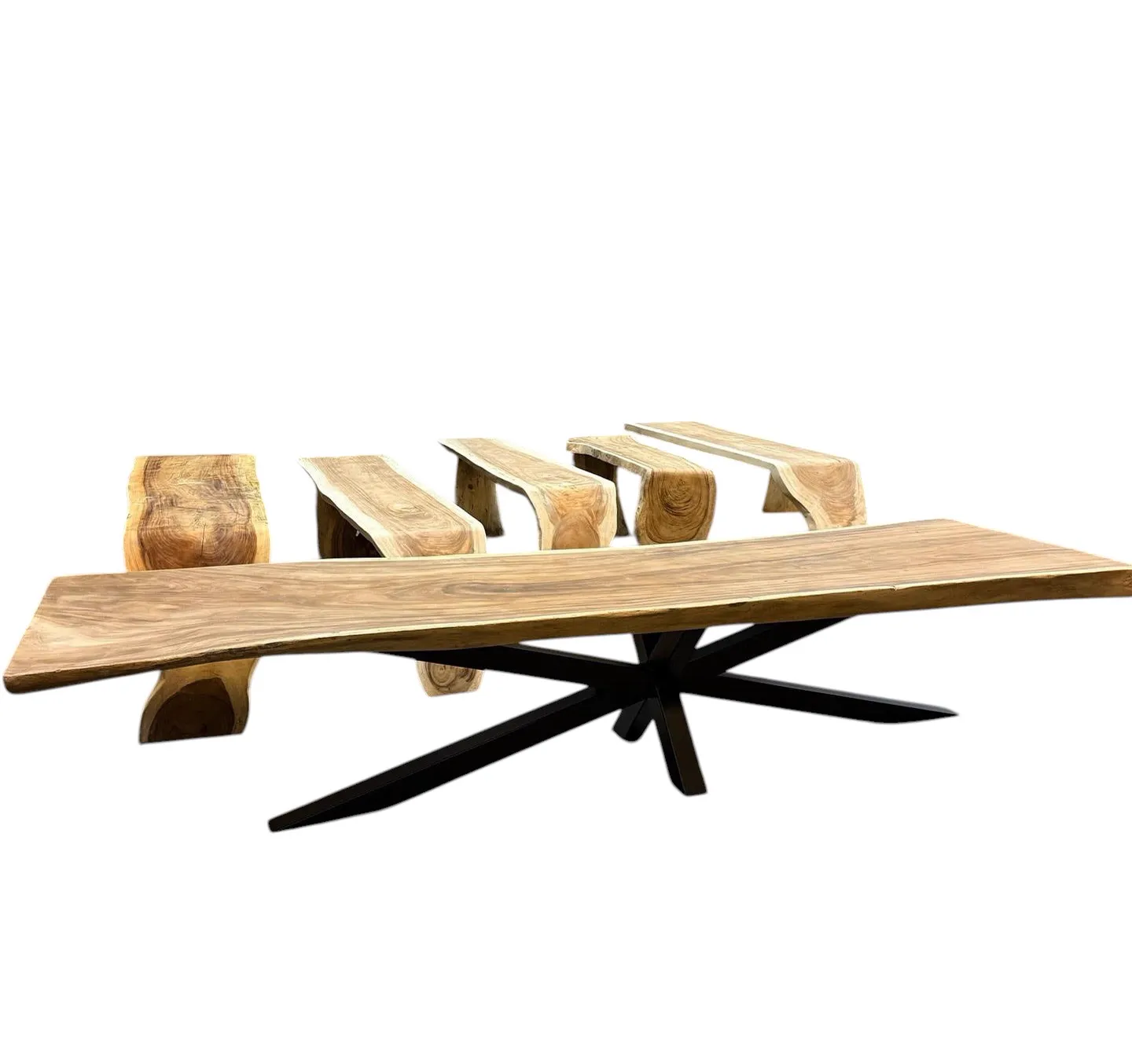 Suar wood tree trunk table 4 metres - World of Brosi