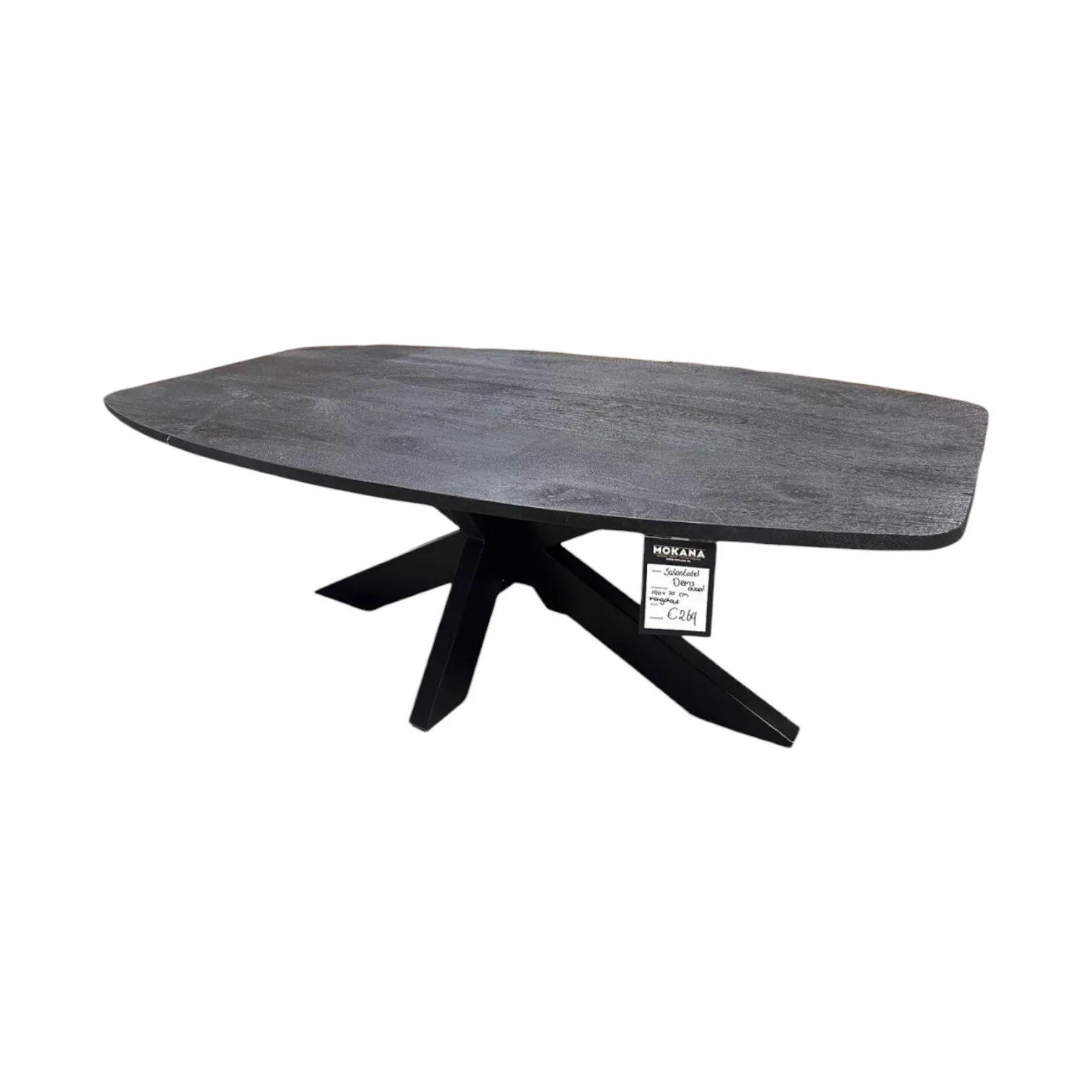 Danish Oval Coffee Table | Black - Mokana Furniture