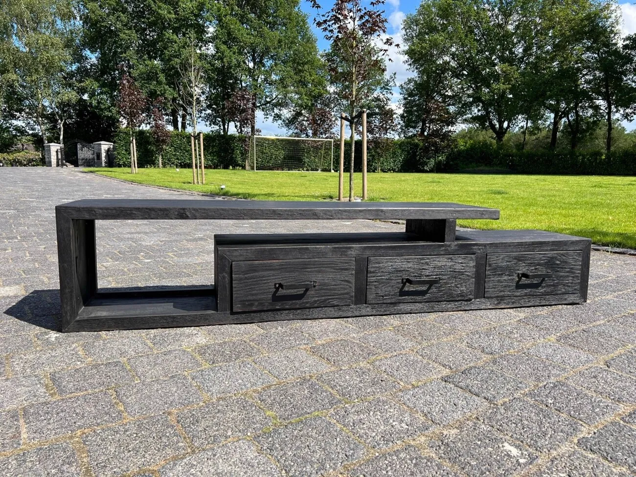 TV Unit Solid | Black | 225cm - World of Brosi