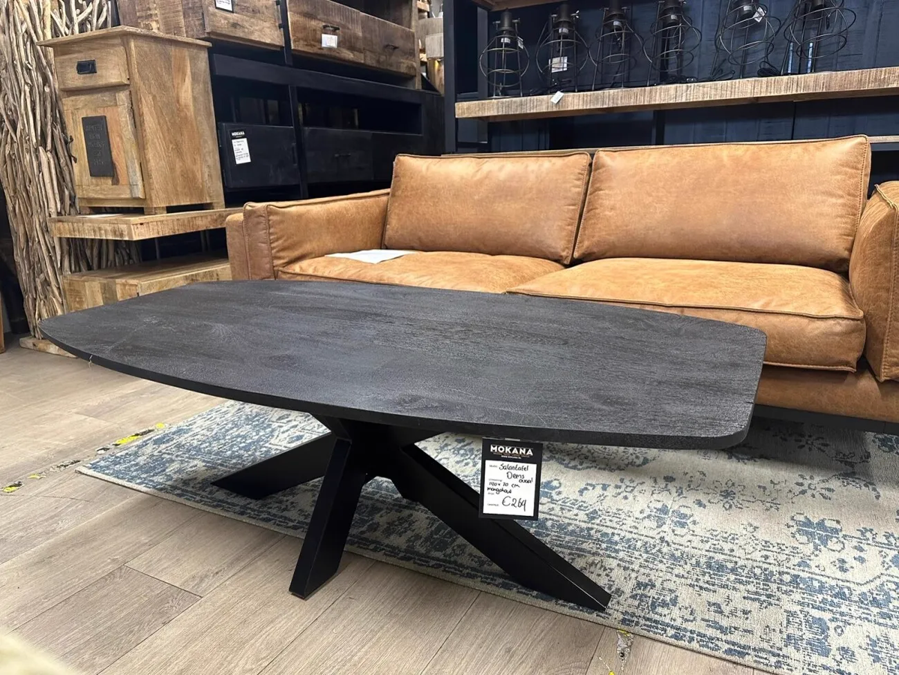 Danish Oval Coffee Table | Black - Mokana Furniture