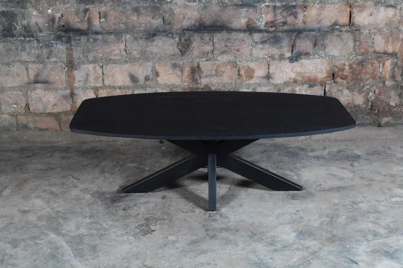 Danish Oval Coffee Table | Black - Mokana Furniture