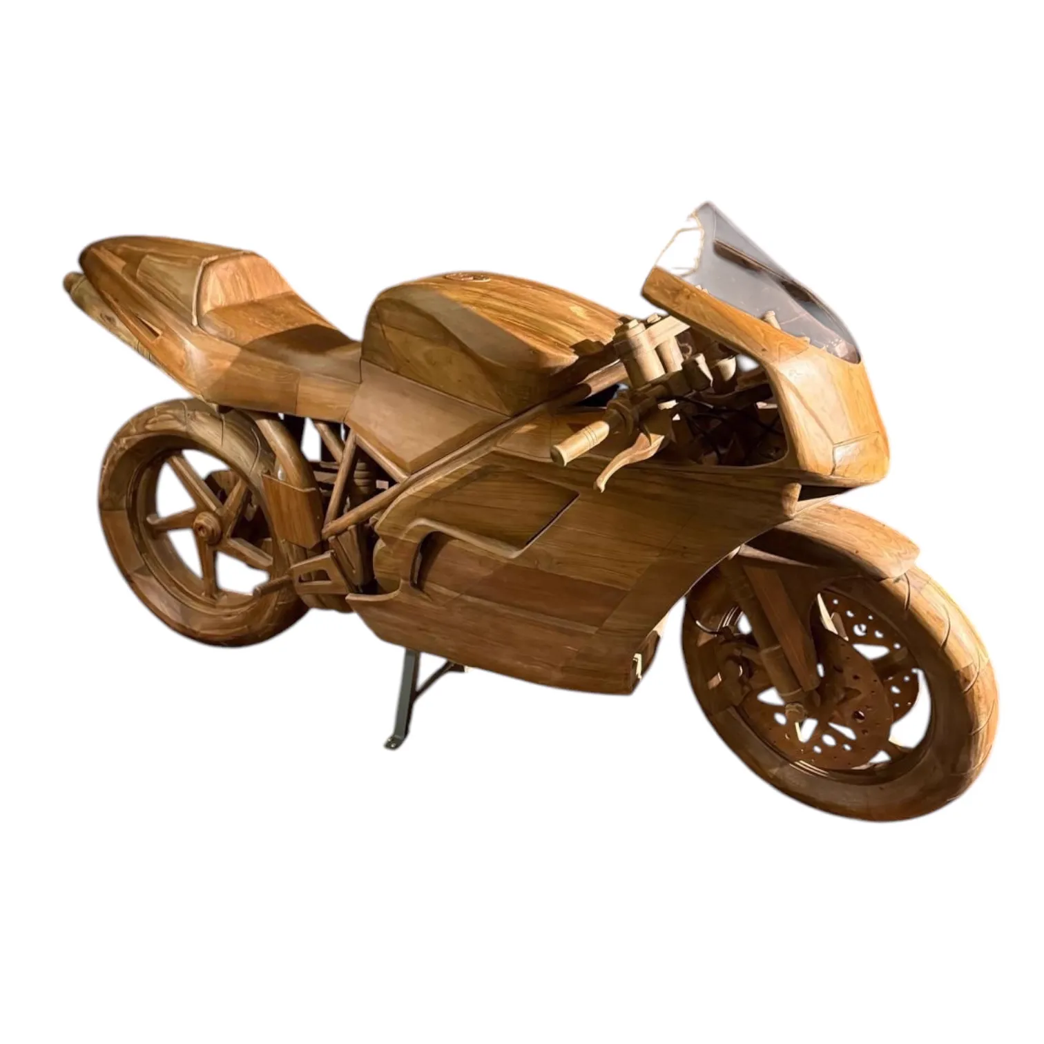 Wooden motorcycle replica - World of Brosi