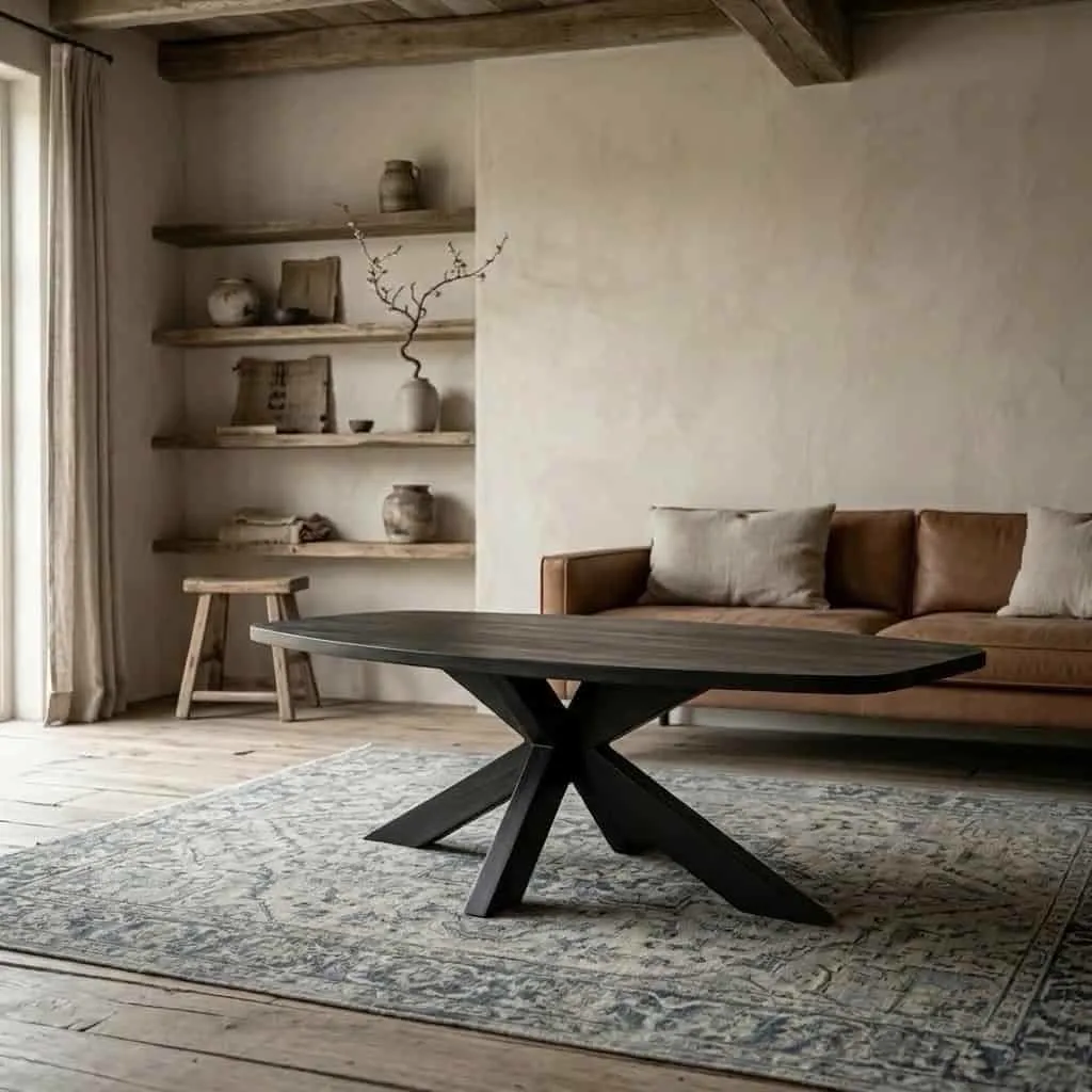 Couchtisch Dänisch Oval | Schwarz