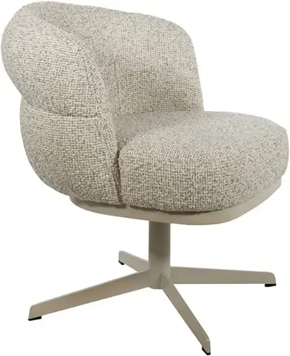 Dining Chair JLo beige swivel base 360 Cuzco Fog 3 - MySons