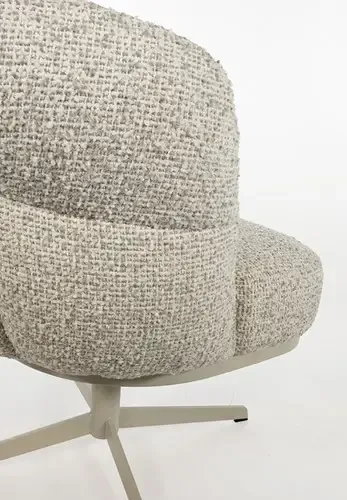 Dining Chair JLo beige swivel base 360 Cuzco Fog 3 - MySons