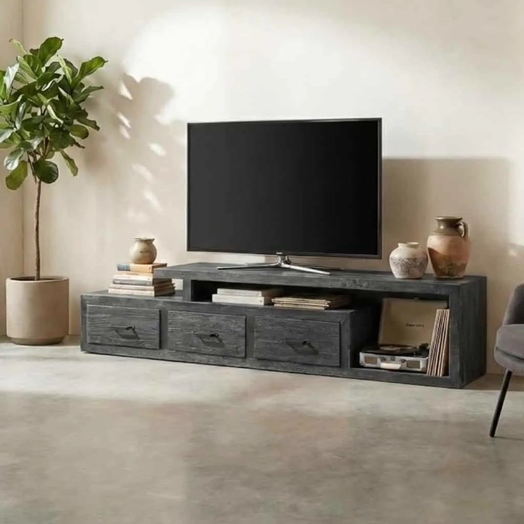 TV Meubel Solid | Zwart | 225cm