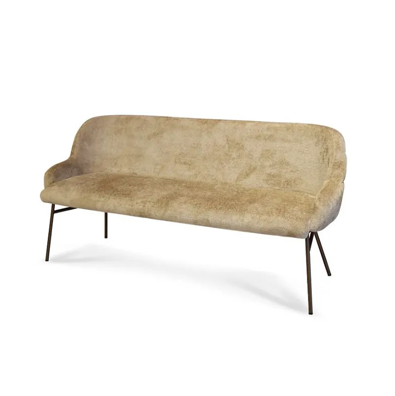 Essbank 835 von Koopmans Meubelen, beige gepolstert, auf weißem Hintergrund