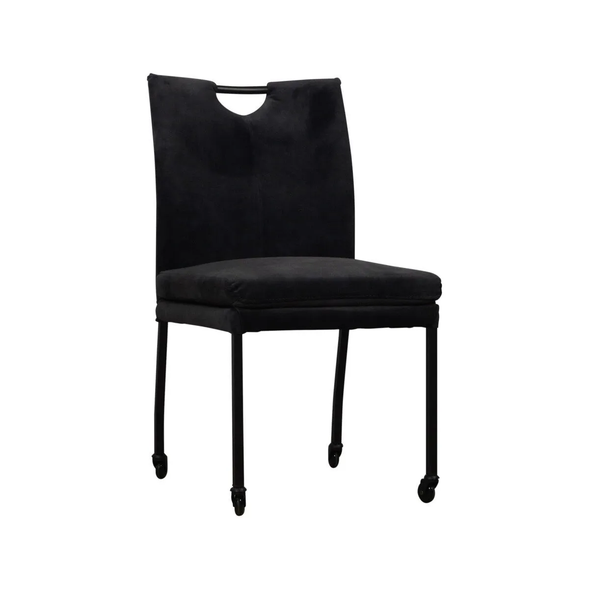 Dining chair Billy (Stof | Leder, Black) - Wildeboer & van der Weide