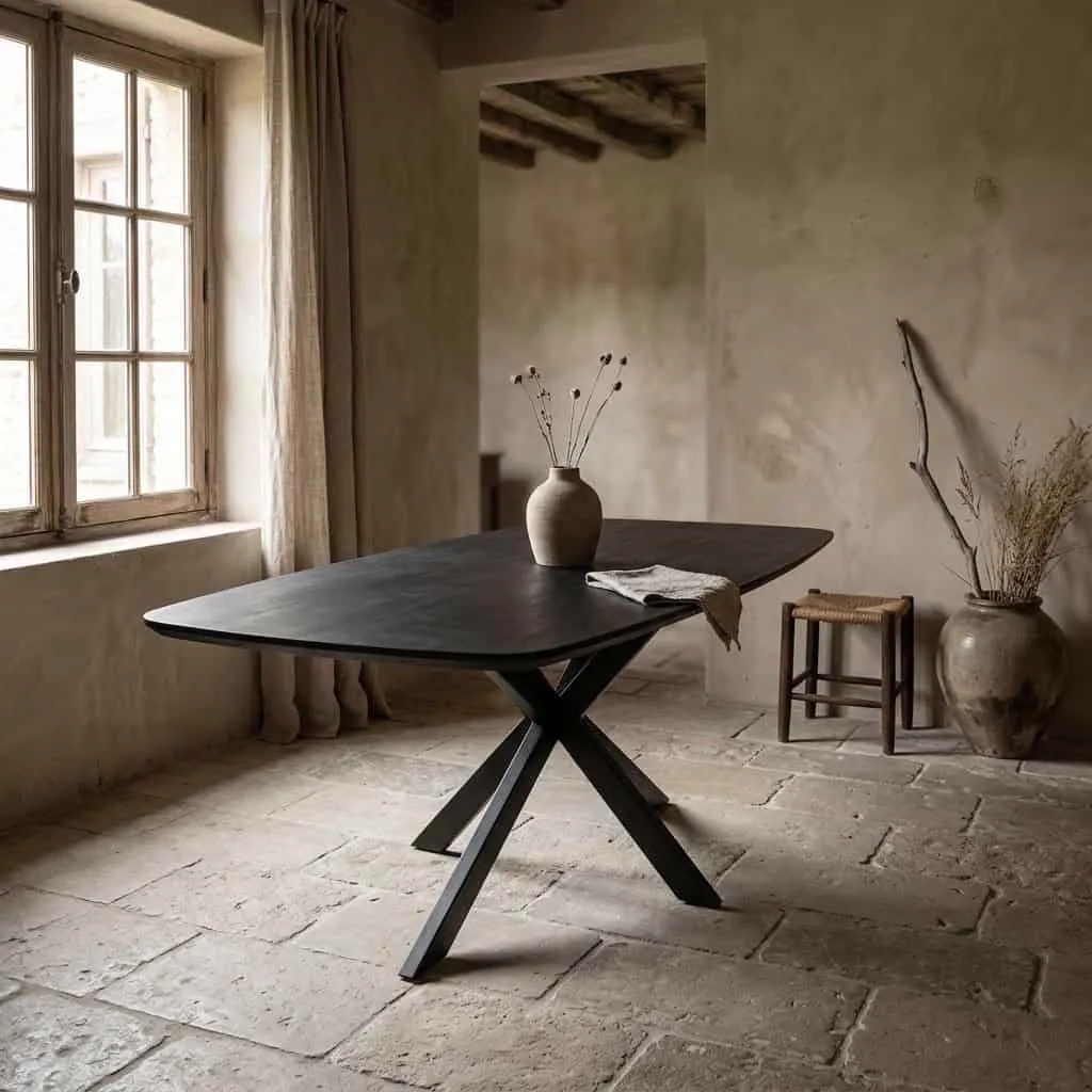 Danish Oval Dining Table Black | Mango Wood - Mokana Furniture