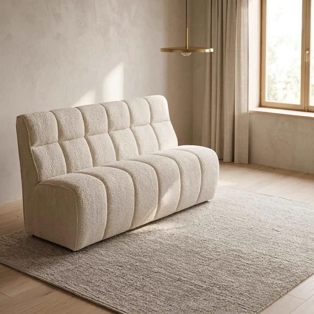 Orion Dining Bench (Stof | Leder, White) - Wildeboer & van der Weide
