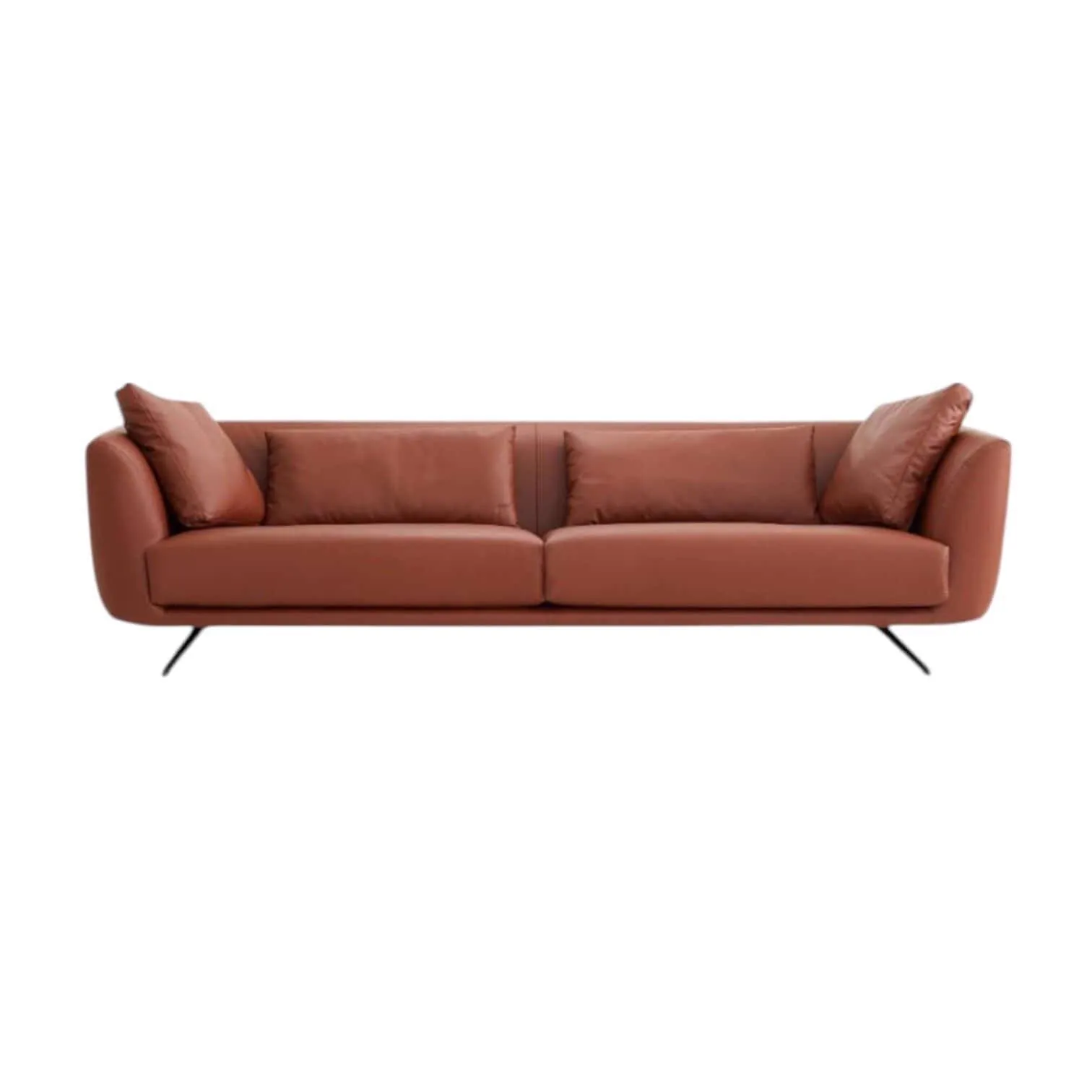 Sofa Magnum in einem Studio auf weißem Hintergrund, von vorne fotografiert - Zitform