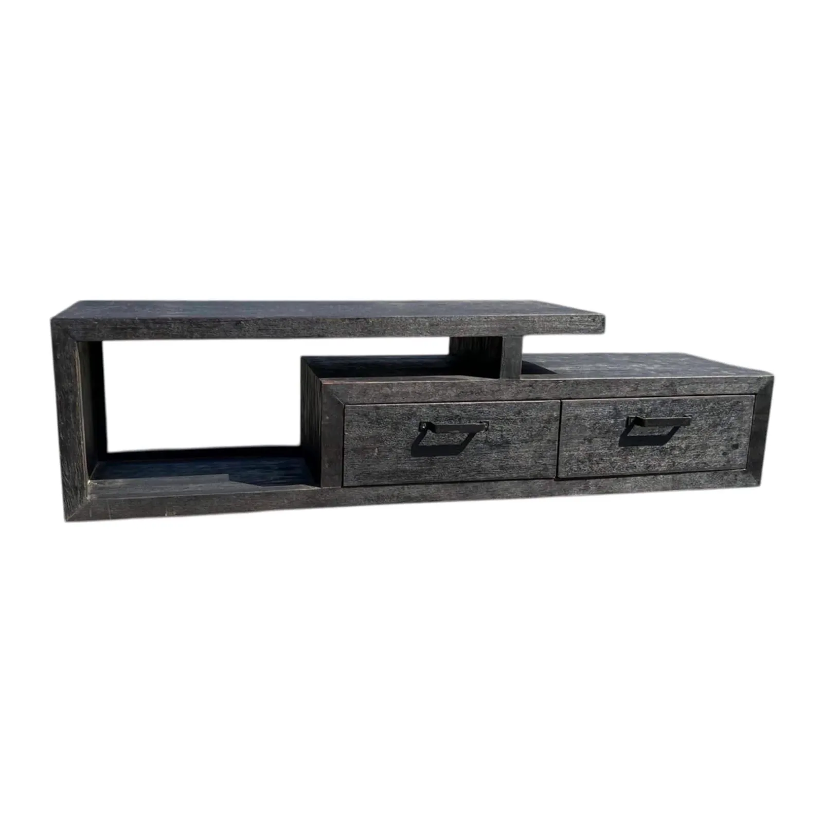 Solid Teak TV Unit | Black - World of Brosi