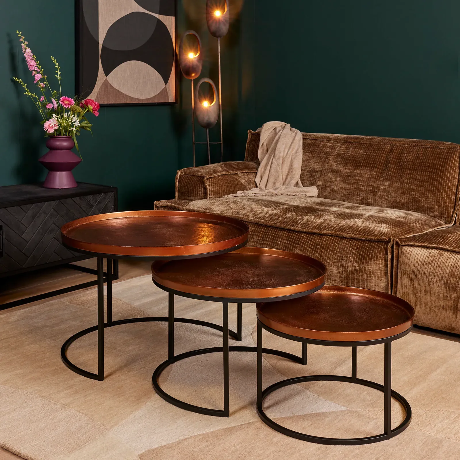 Coffee Table Clive | 70 cm | Set of 3 - Starfurn