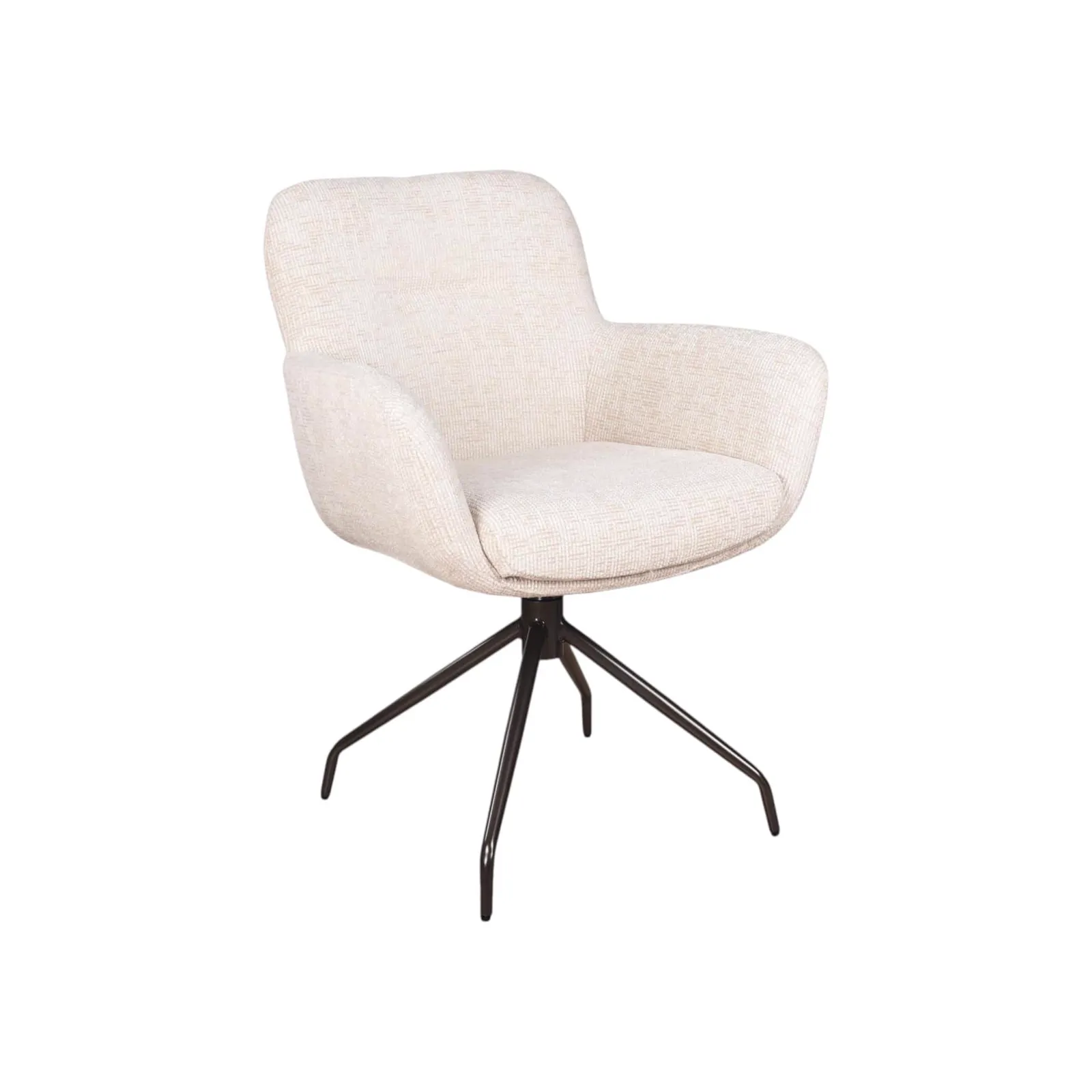Esszimmerstuhl Helsinki Anodic Brown auf weißem Hintergrund, aus einem leicht schrägen Winkel - Moods Collection