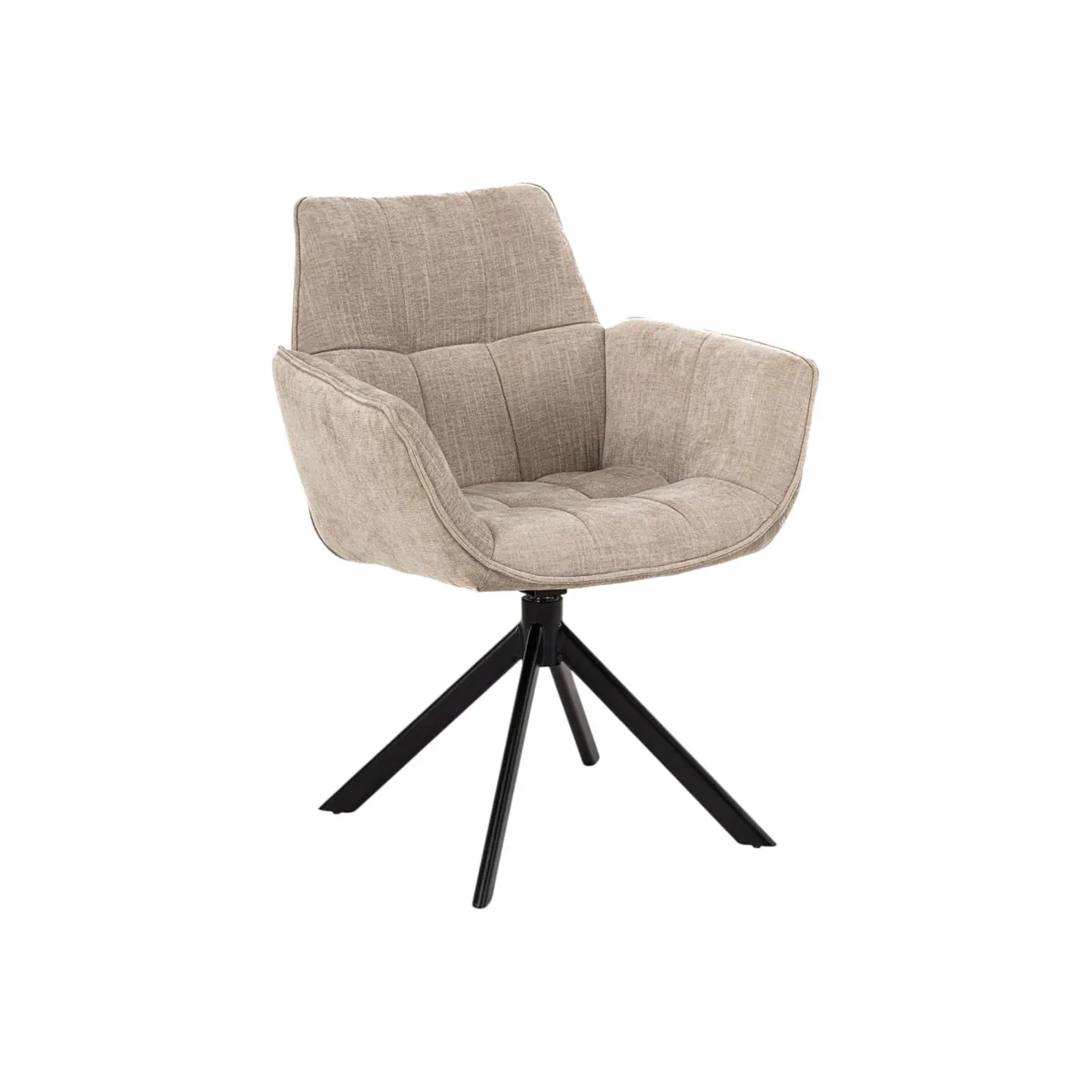Monaco Dining Chair | Milan Beige | Black - Moods Collection