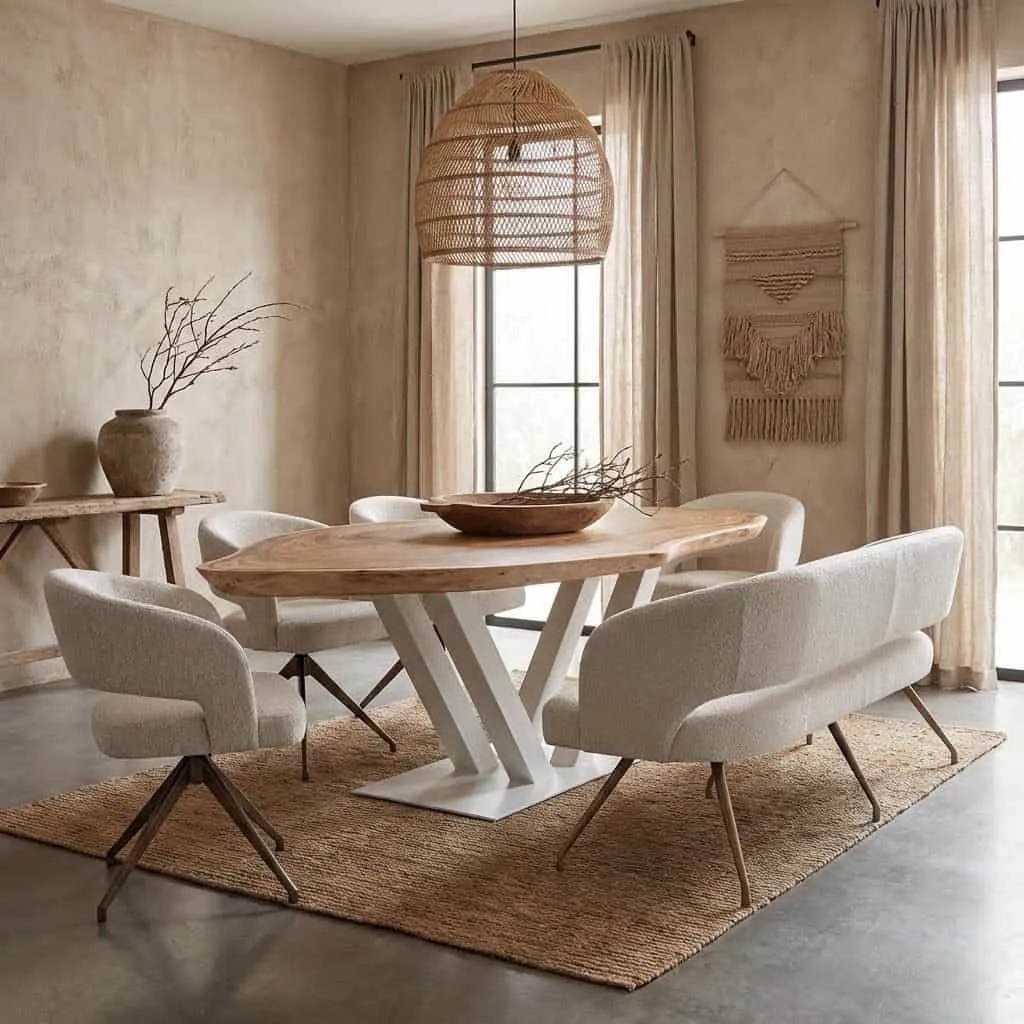 Dining table suar wood organic (Natural) - World of Brosi