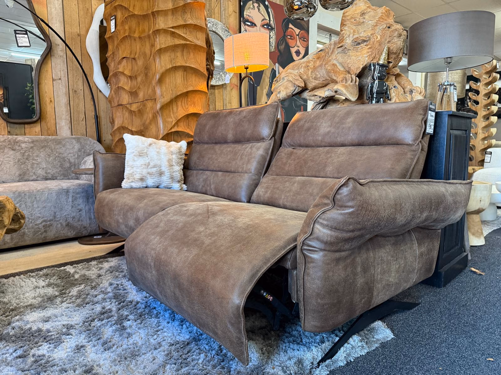 Sofa Utrecht recliner function Africa leather - Het Anker