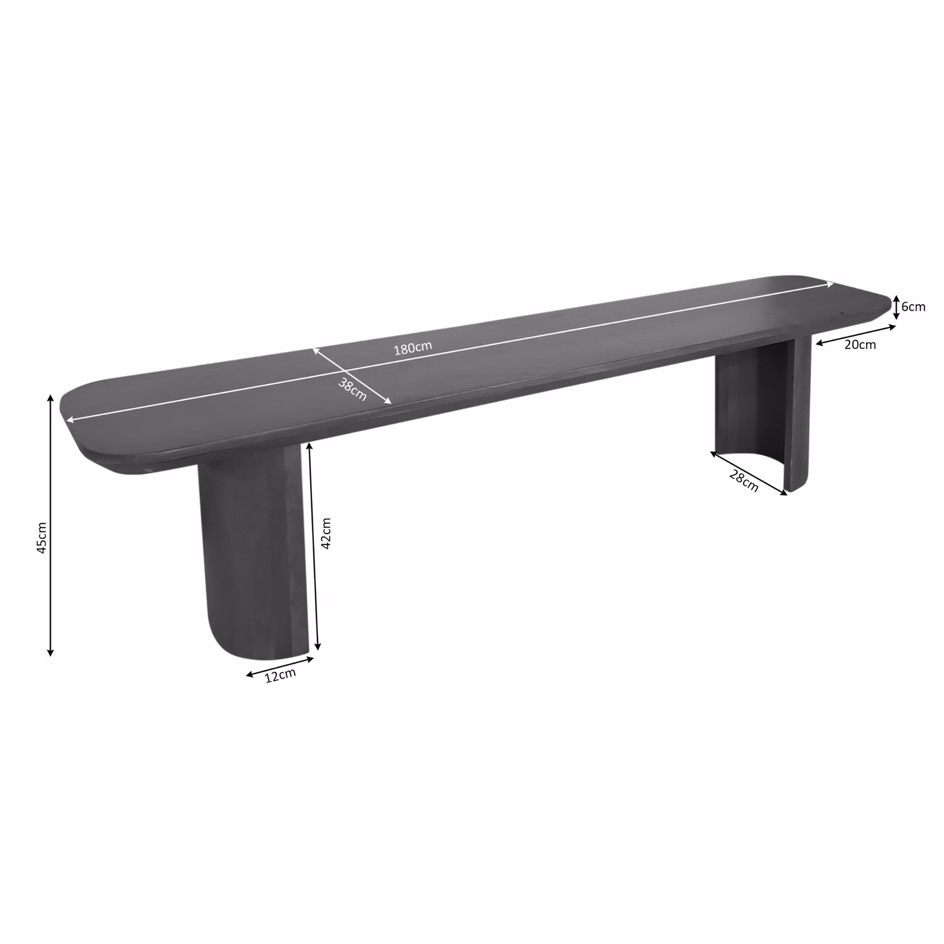 Dining Bench Maré Brown | 180 cm - Starfurn