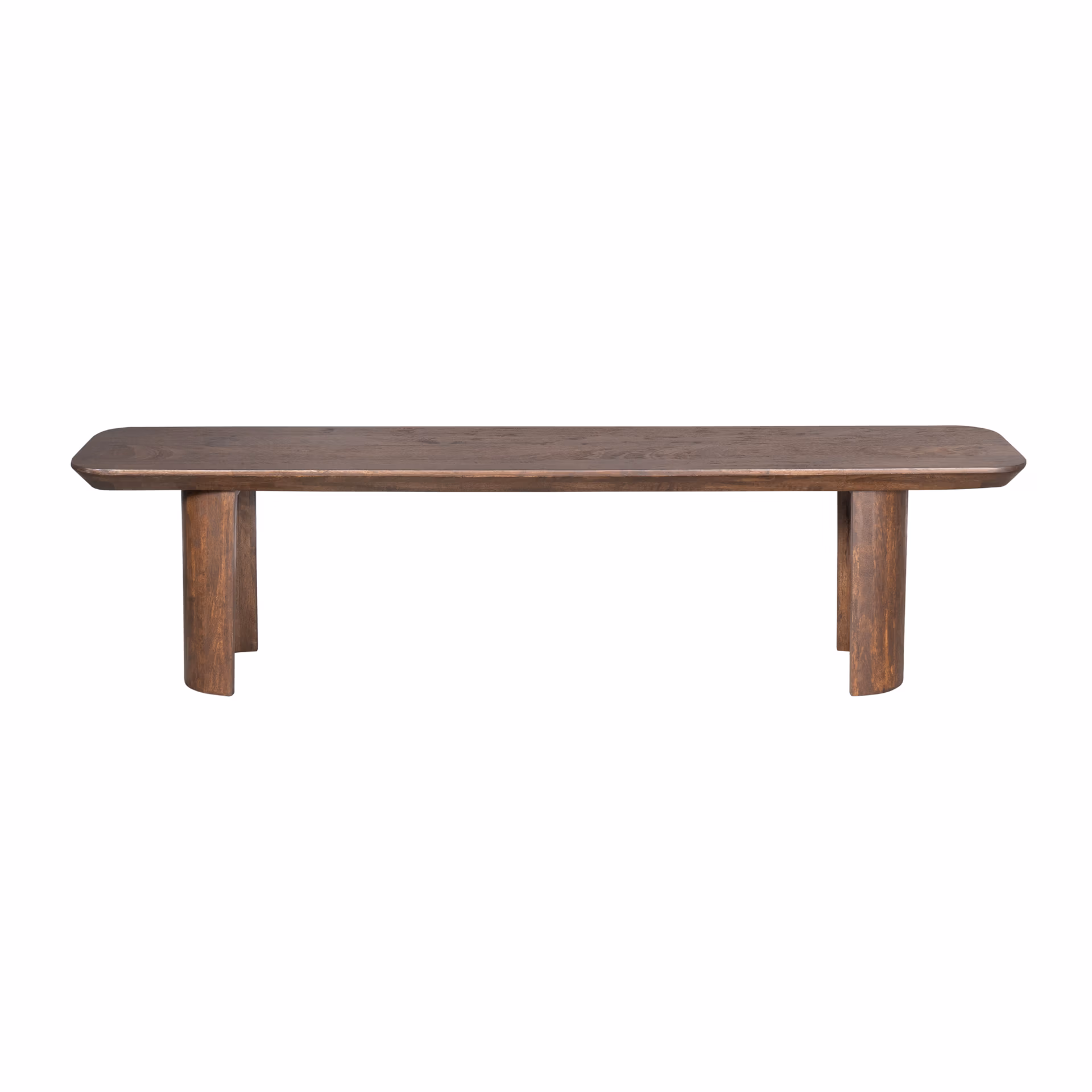 Esszimmerbank Maré Brown 220 cm Eichenholz in Dunkelbraun Mokana - Starfurn
