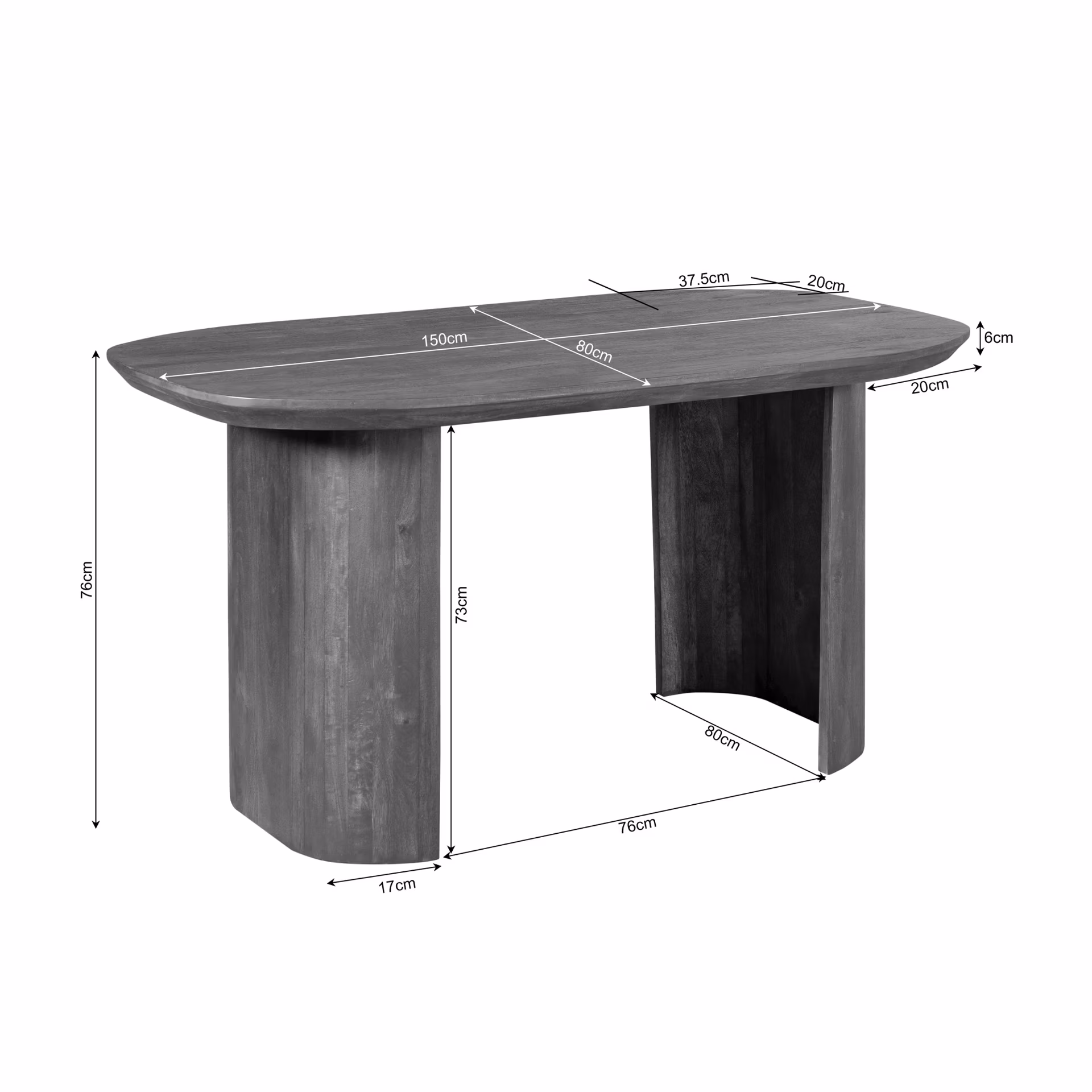 Desk Maré Brown | 150 cm - Starfurn