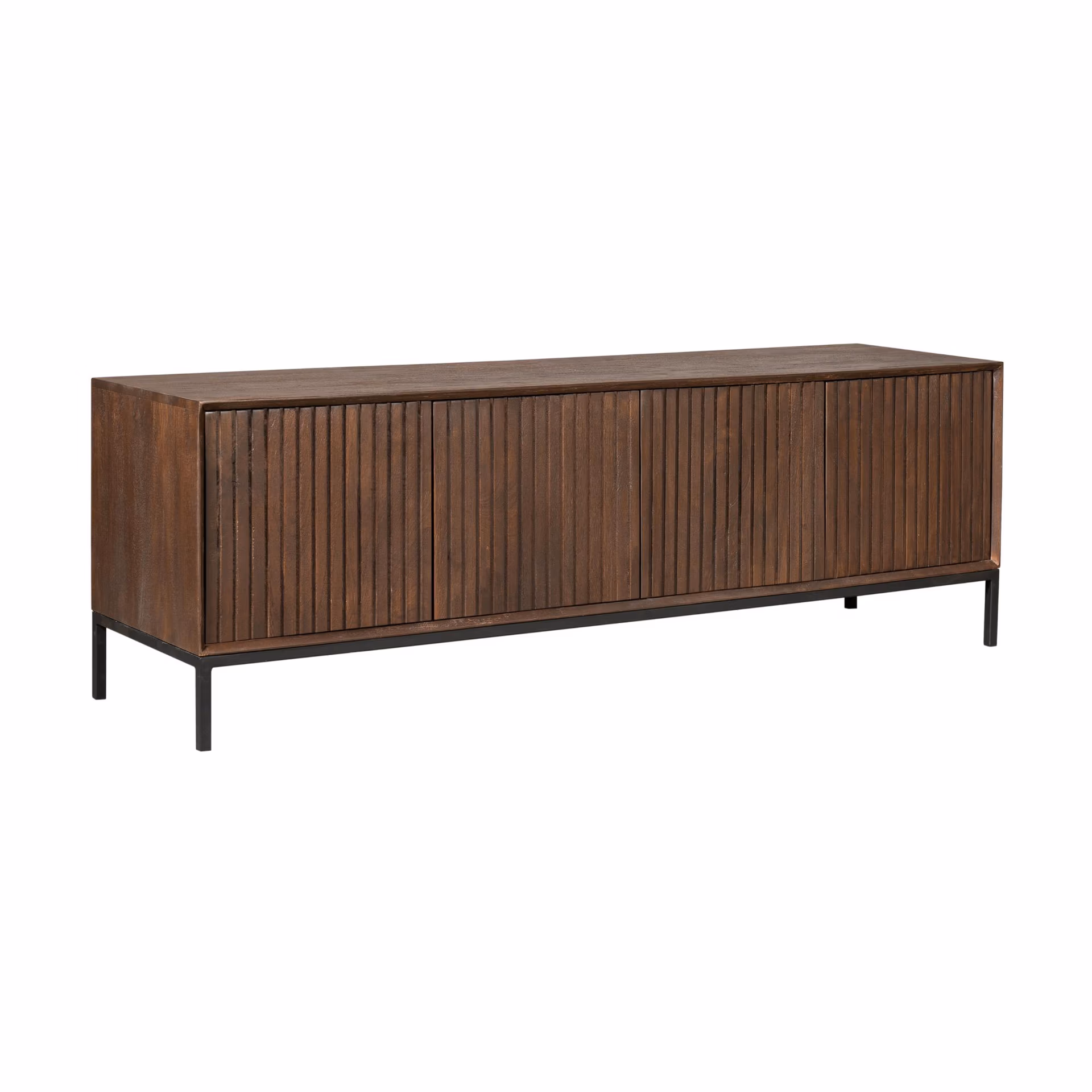 TV-Möbel Madison Brown 165 cm Mangoholz in Braun Mokana - Starfurn