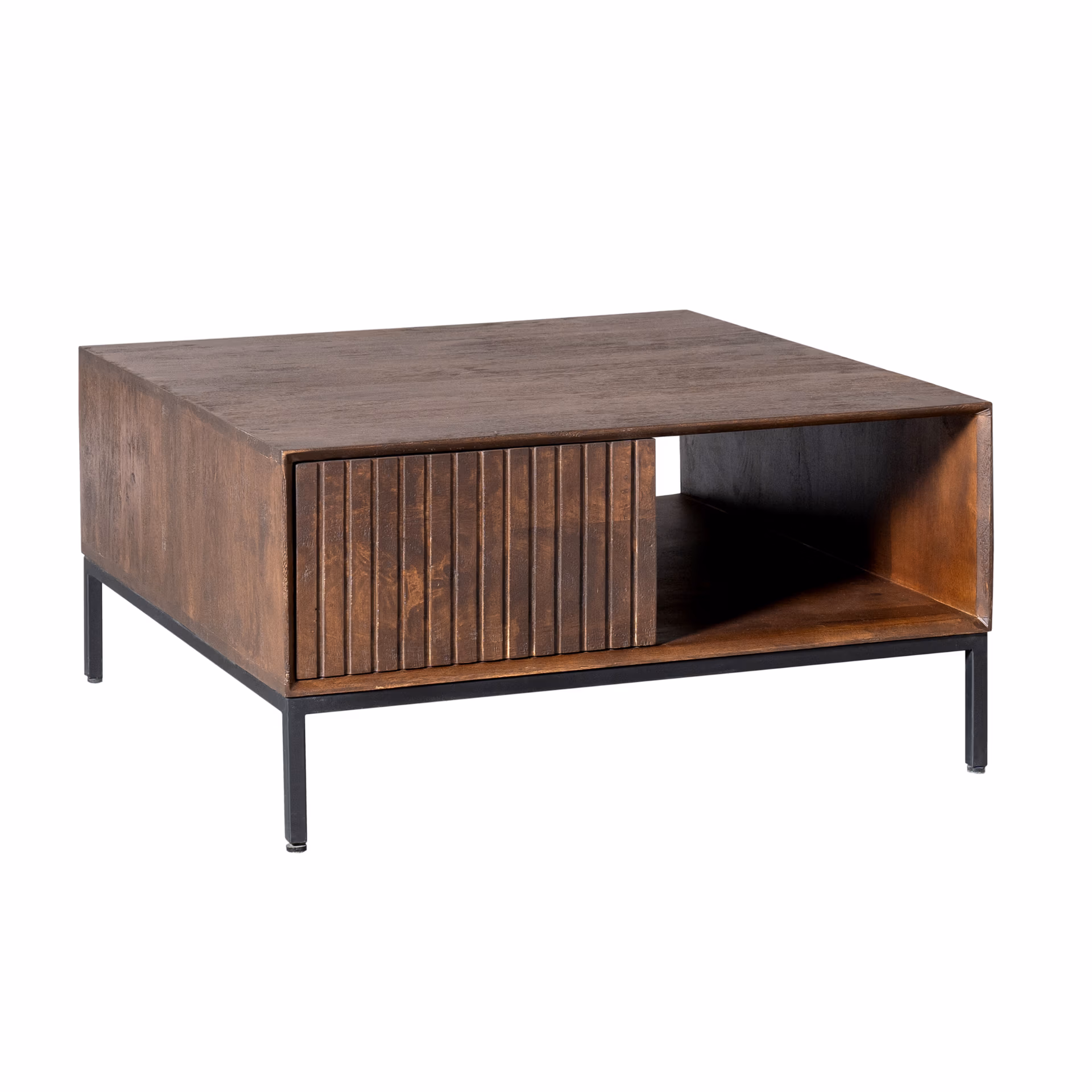 Couchtisch Madison Brown, 80 cm, Quadratisch, Mokana - Starfurn