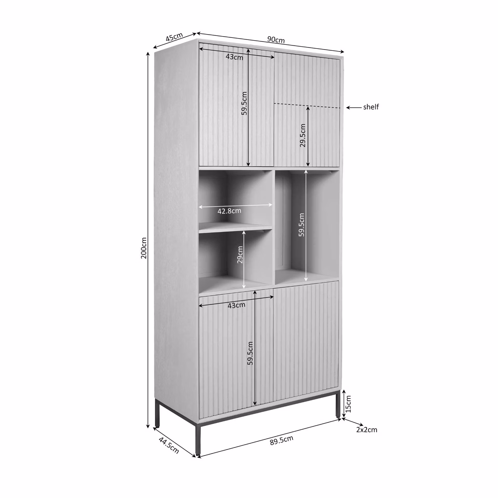 Storage Cabinet Madison Brown | 90 cm - Starfurn