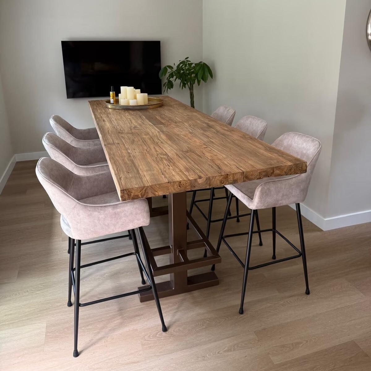 Donny Teakhout Naturel Bartafel