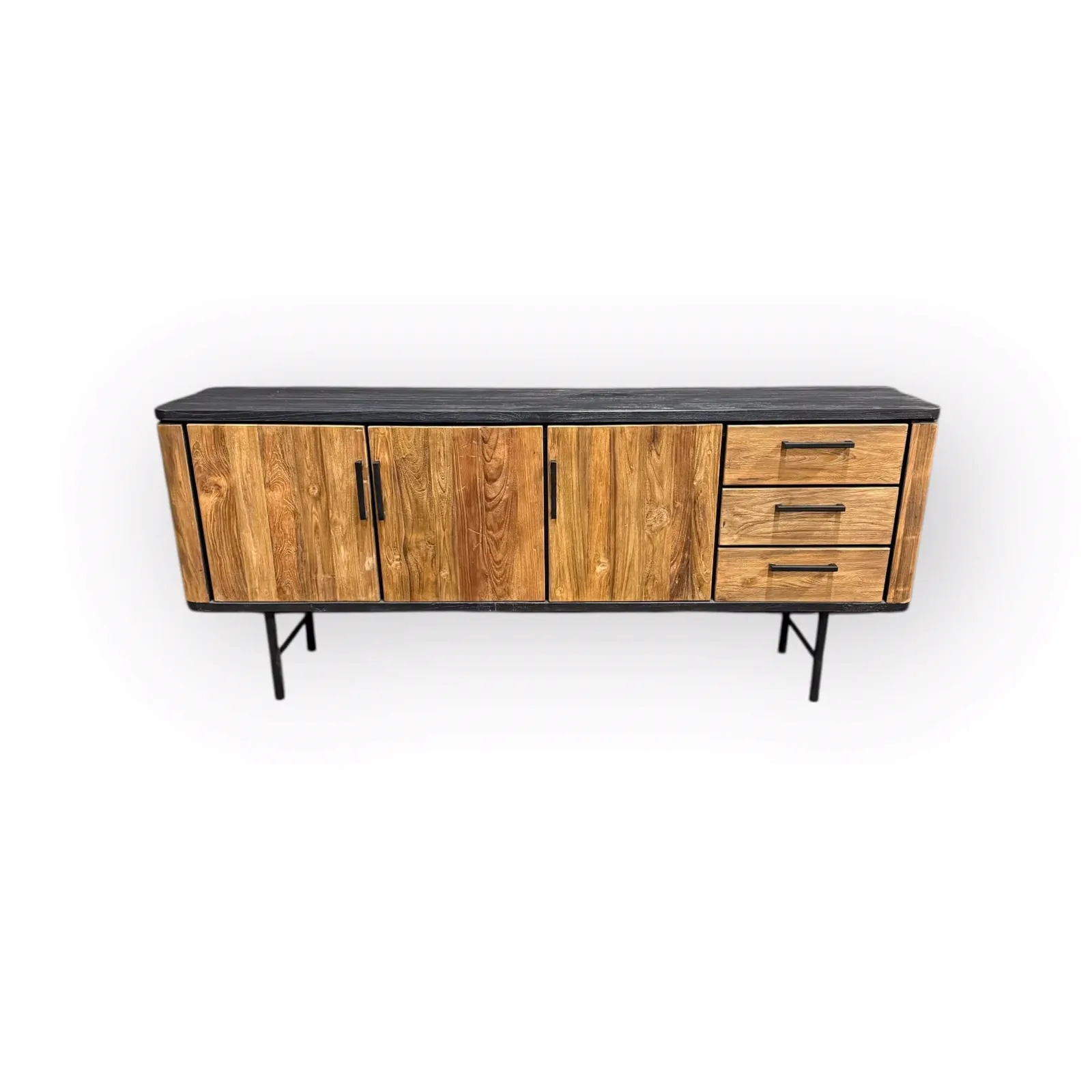 Somo Sideboard teak 200cm black top - World of Brosi