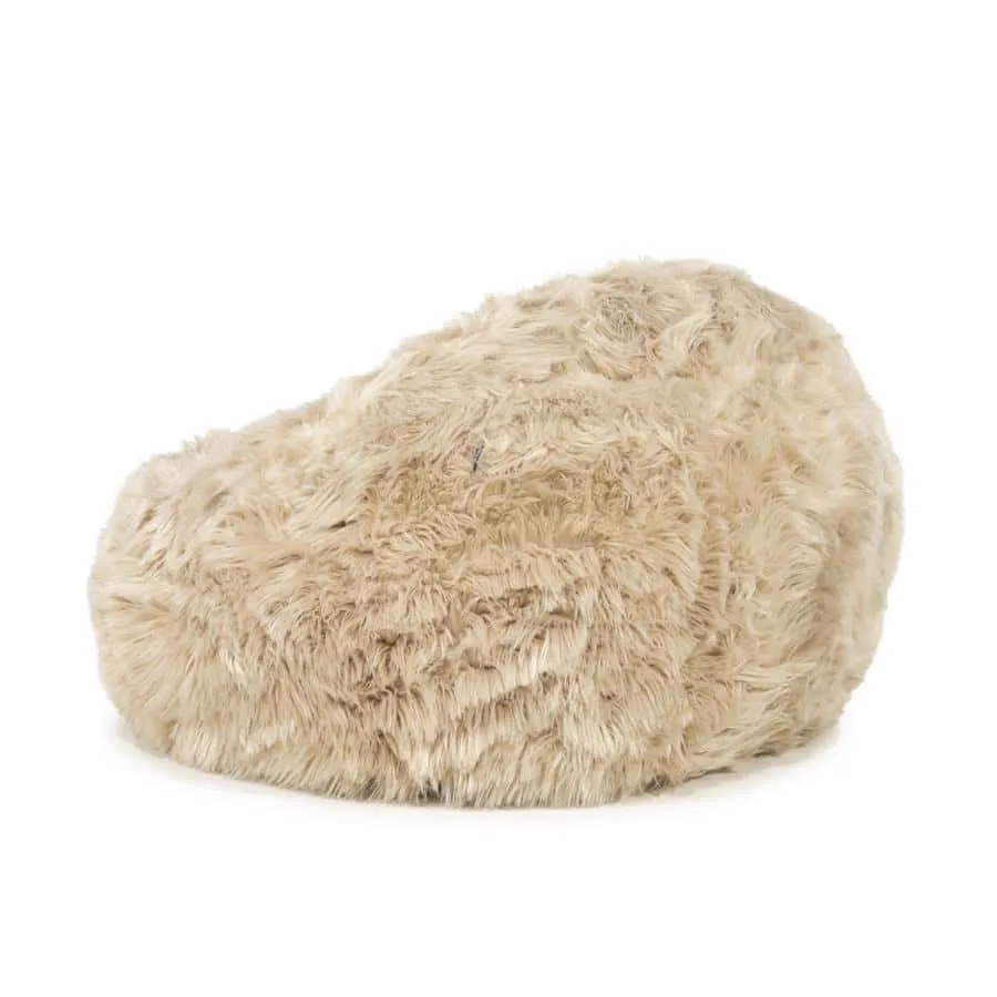 Der Snuzzle - taupe Pouf, von oben fotografiert auf weißem Hintergrund - By-Boo