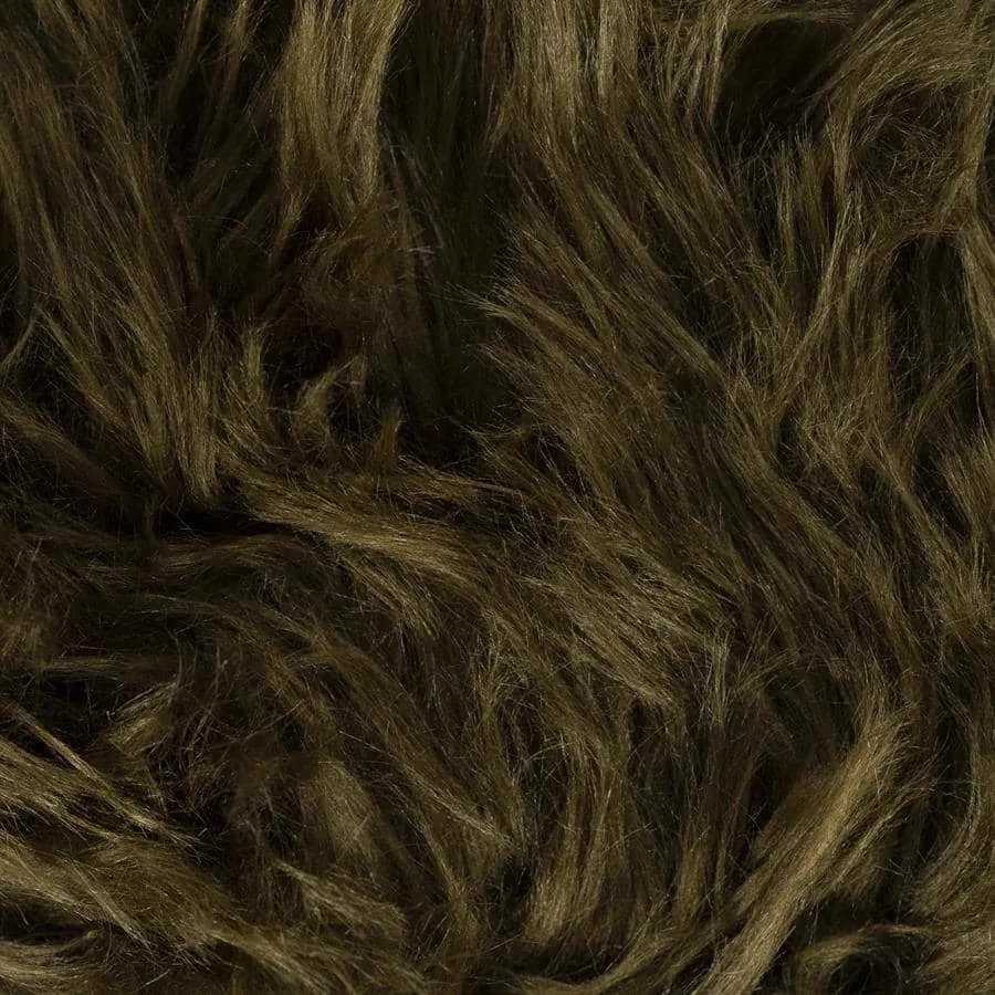 Nahaufnahme des grünen, flauschigen Stoffes des Sessels Snuzzle, mit langen Haaren und Textur - By-Boo