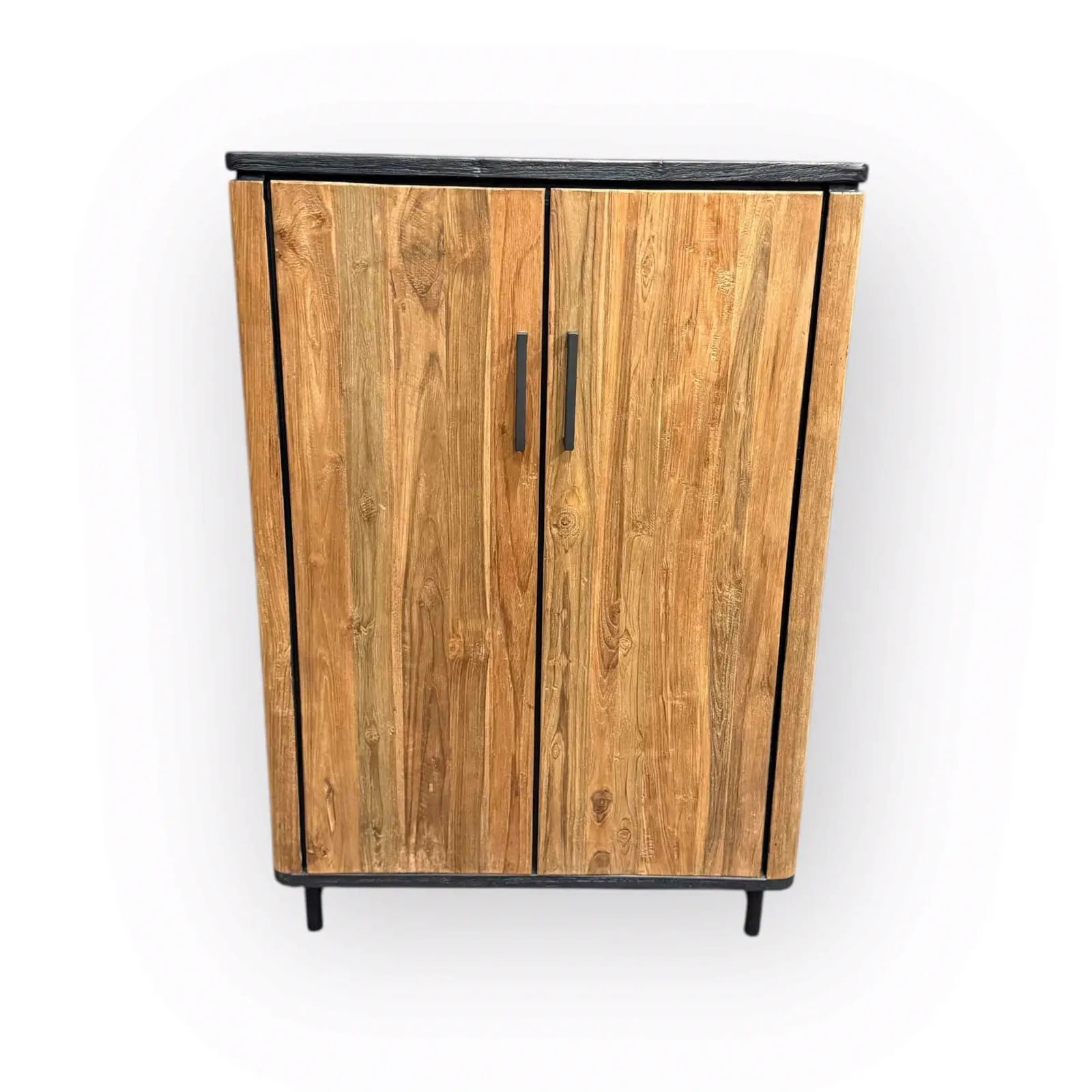 Somo wall cabinet teak wood black top - World of Brosi