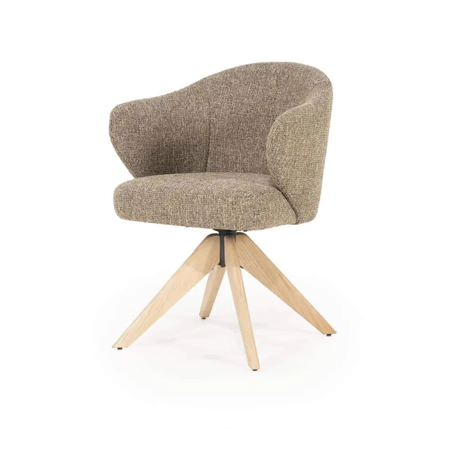 Chair Connor natural - brown Donna - Eleonora