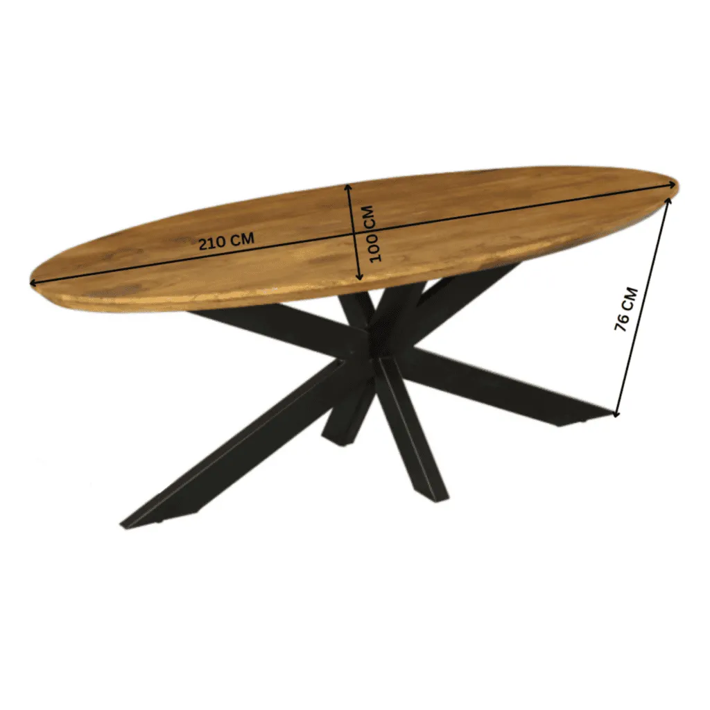 Dining Table Brandy | 180 cm | Oval - Starfurn