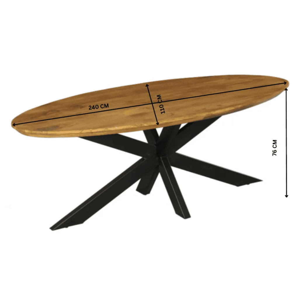 Dining Table Brandy | 240 cm | Oval - Starfurn