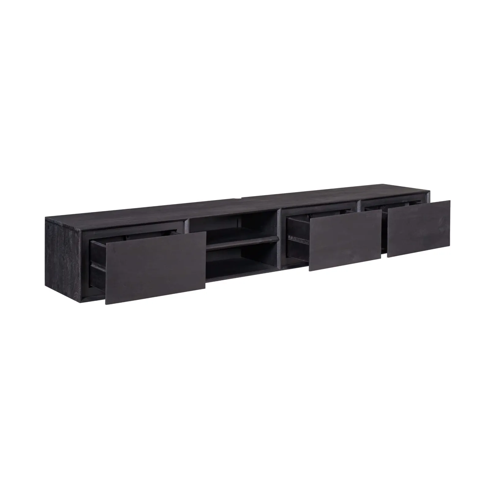 Floating TV unit Ambiance Black | 200 cm - Starfurn