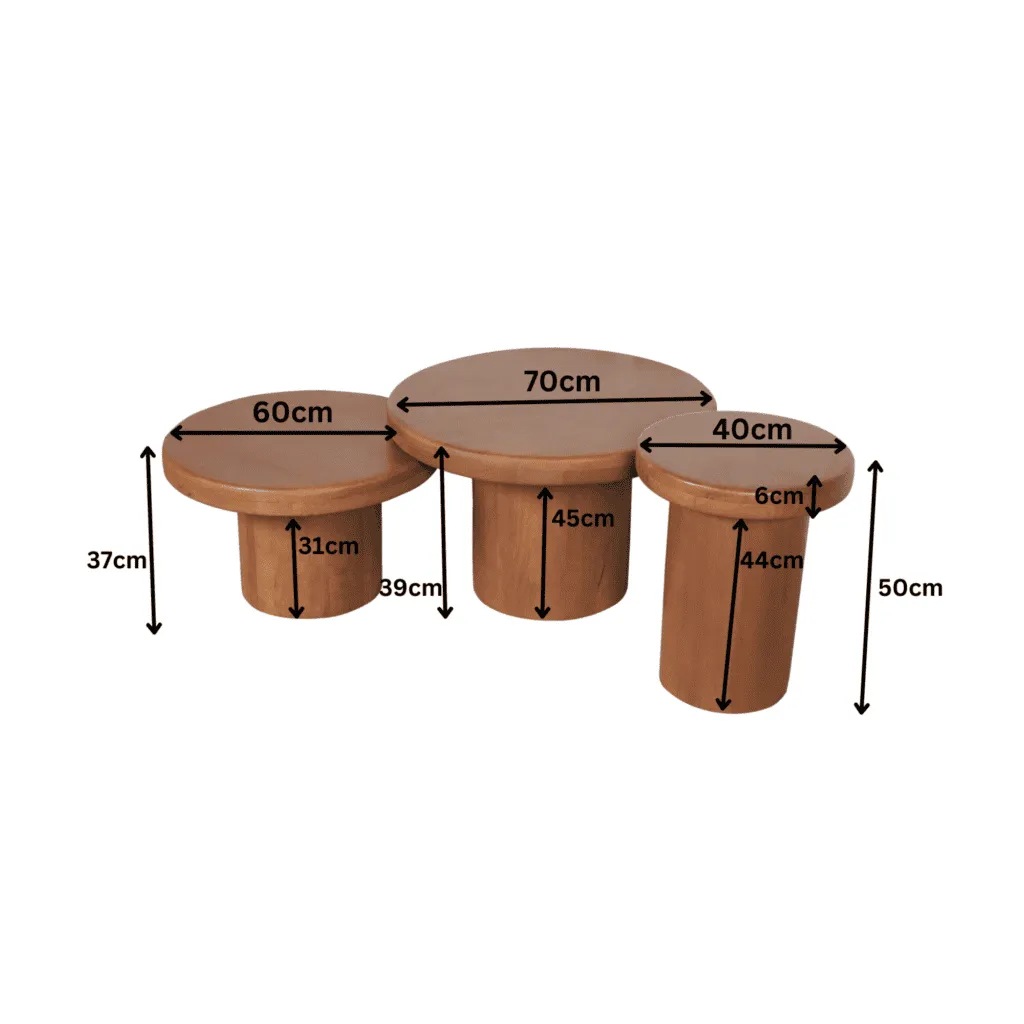 Coffee Table Maya | 70 cm | set of 3 - Starfurn
