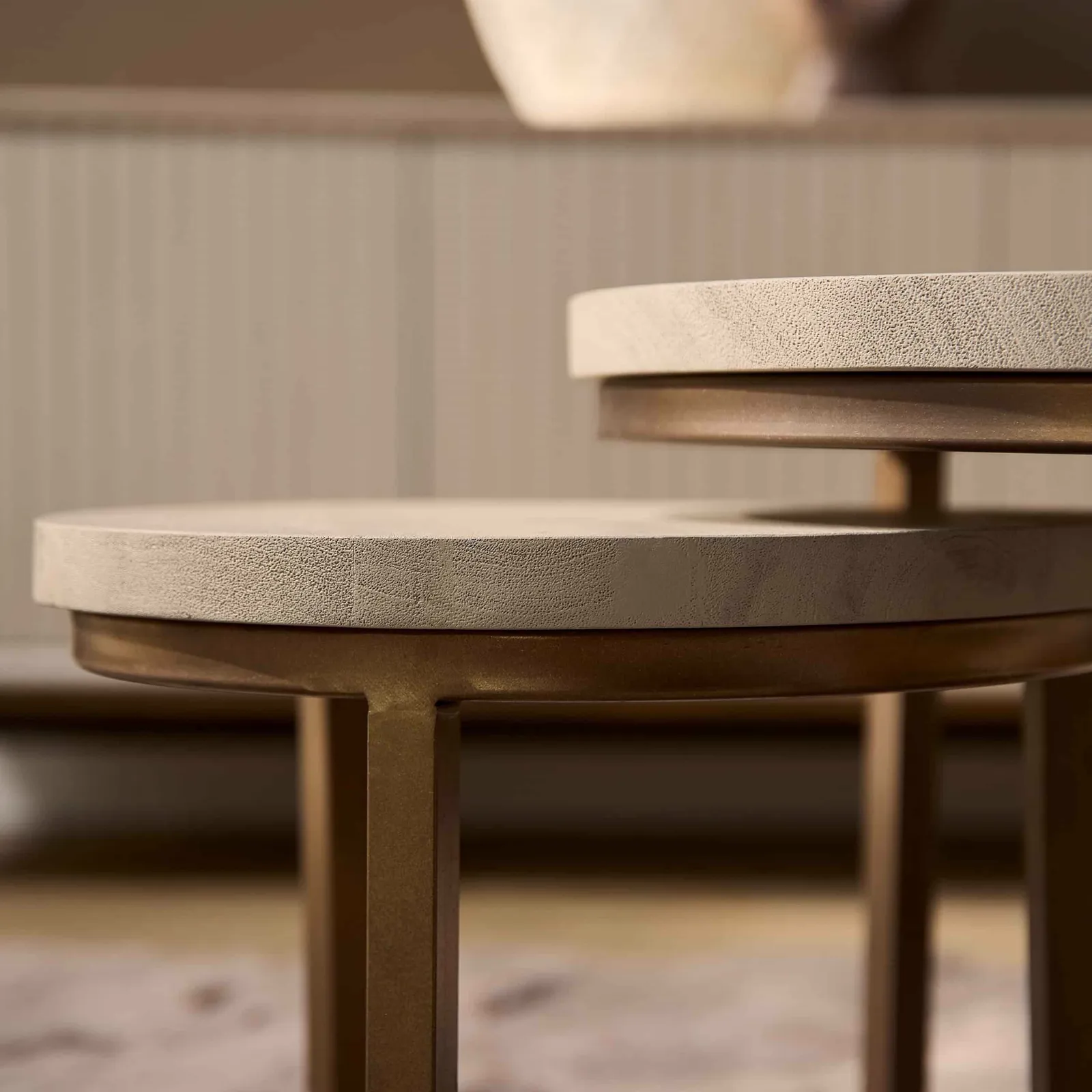 Coffee Table Madison Sand | 70 cm | set of 3 - Starfurn