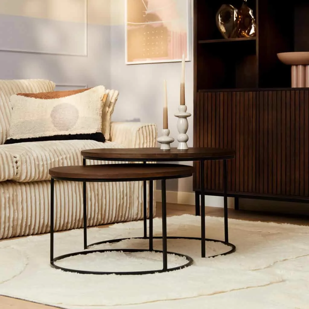 Coffee Table Madison Brown | 70 cm | set of 2 - Starfurn