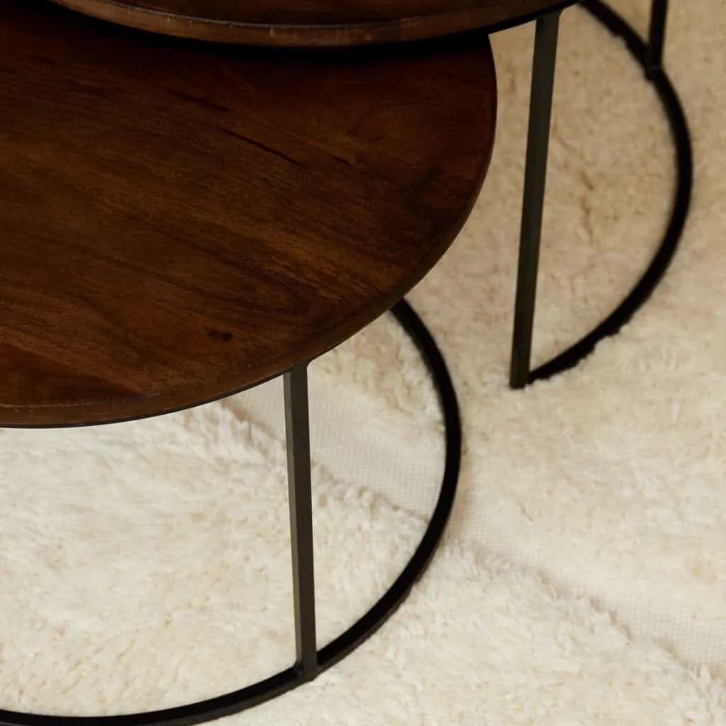 Coffee Table Madison Brown | 70 cm | set of 2 - Starfurn