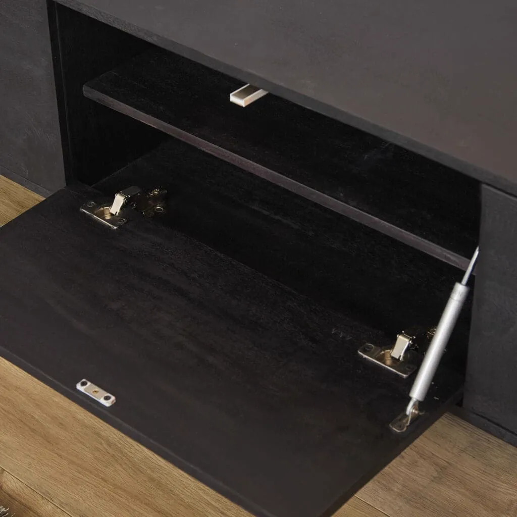 Floating TV unit Vision Black | 200 cm - Starfurn
