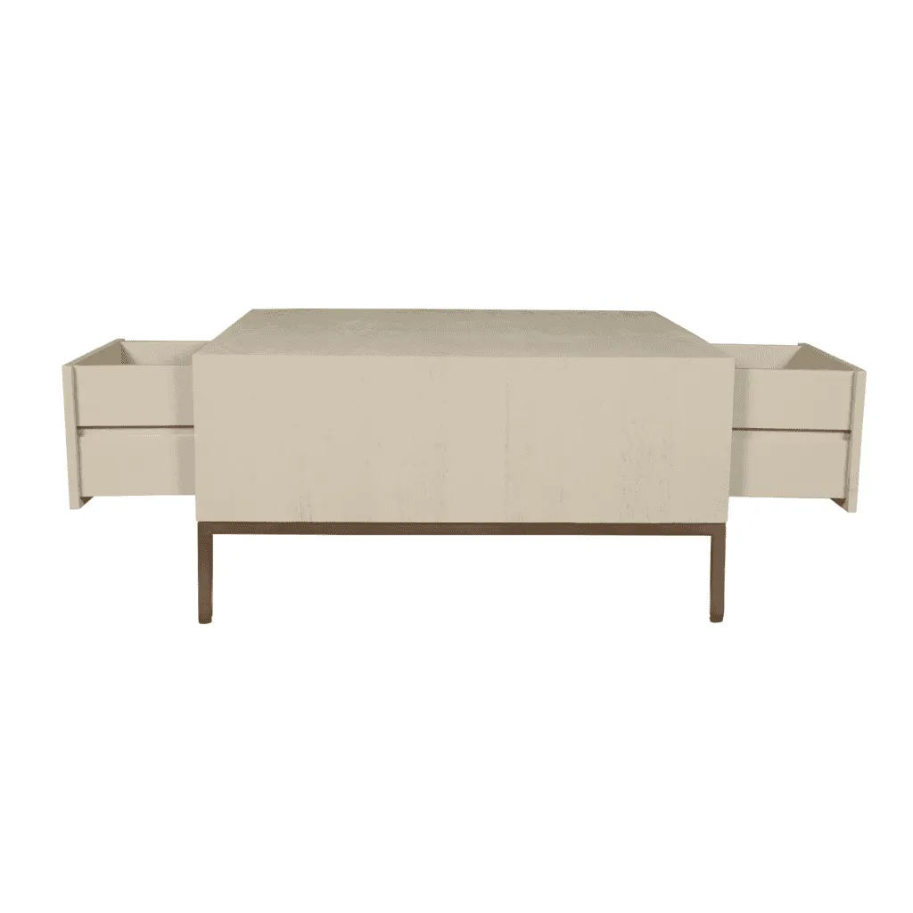 Coffee table Madison Sand | 80 cm | Square - Starfurn