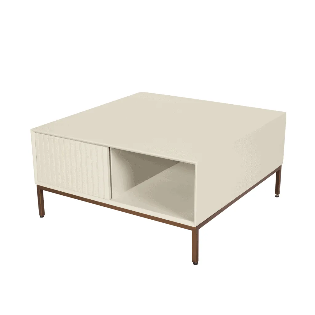 Coffee table Madison Sand | 80 cm | Square - Starfurn