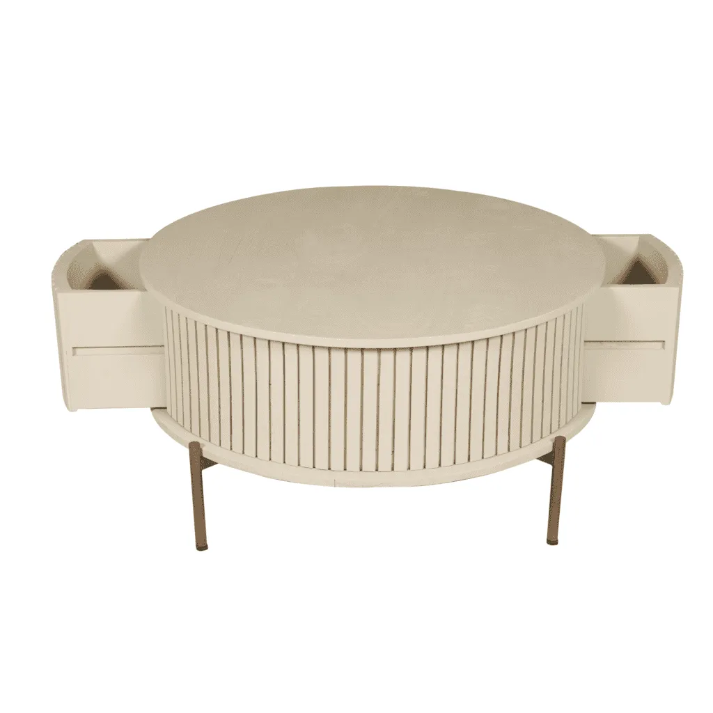 Coffee Table Madison Sand | 80 cm | Round - Starfurn