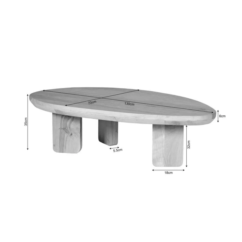 Zillah Coffee Table | 130 cm | Natural Oak - Starfurn