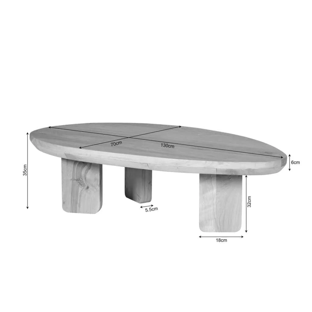 Zillah Coffee Table | 130 cm | Natural Oak - Starfurn