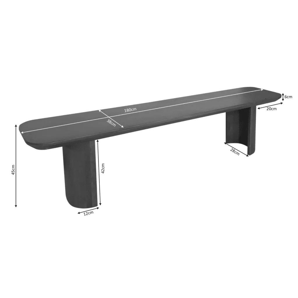 Dining Bench Maré Brown | 180 cm - Starfurn