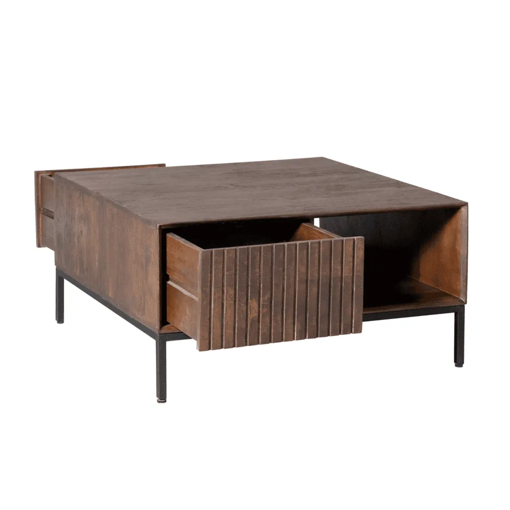 Coffee Table Madison Brown | 80 cm | Square - Starfurn