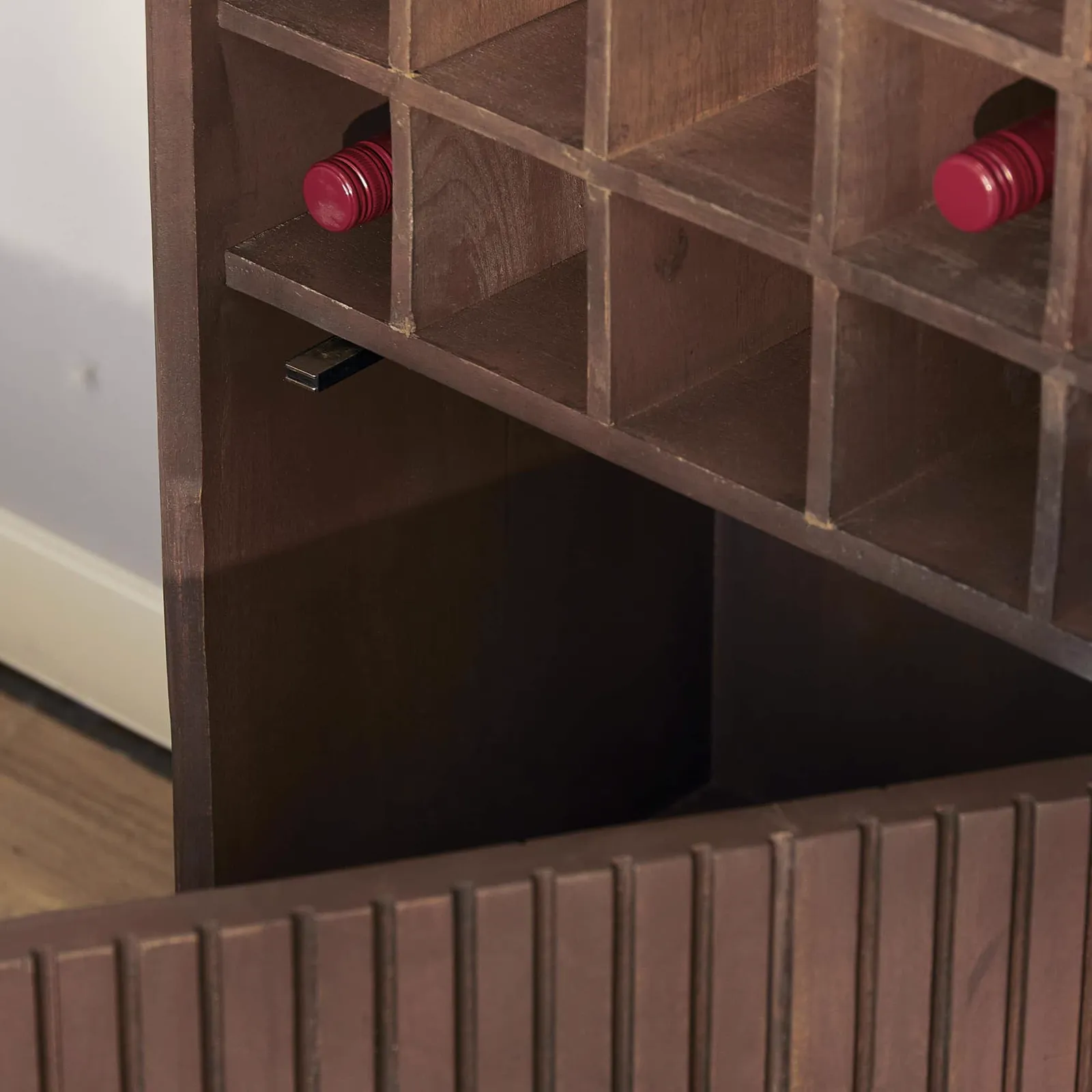 Wine Cabinet Madison Brown | 55 cm - Starfurn