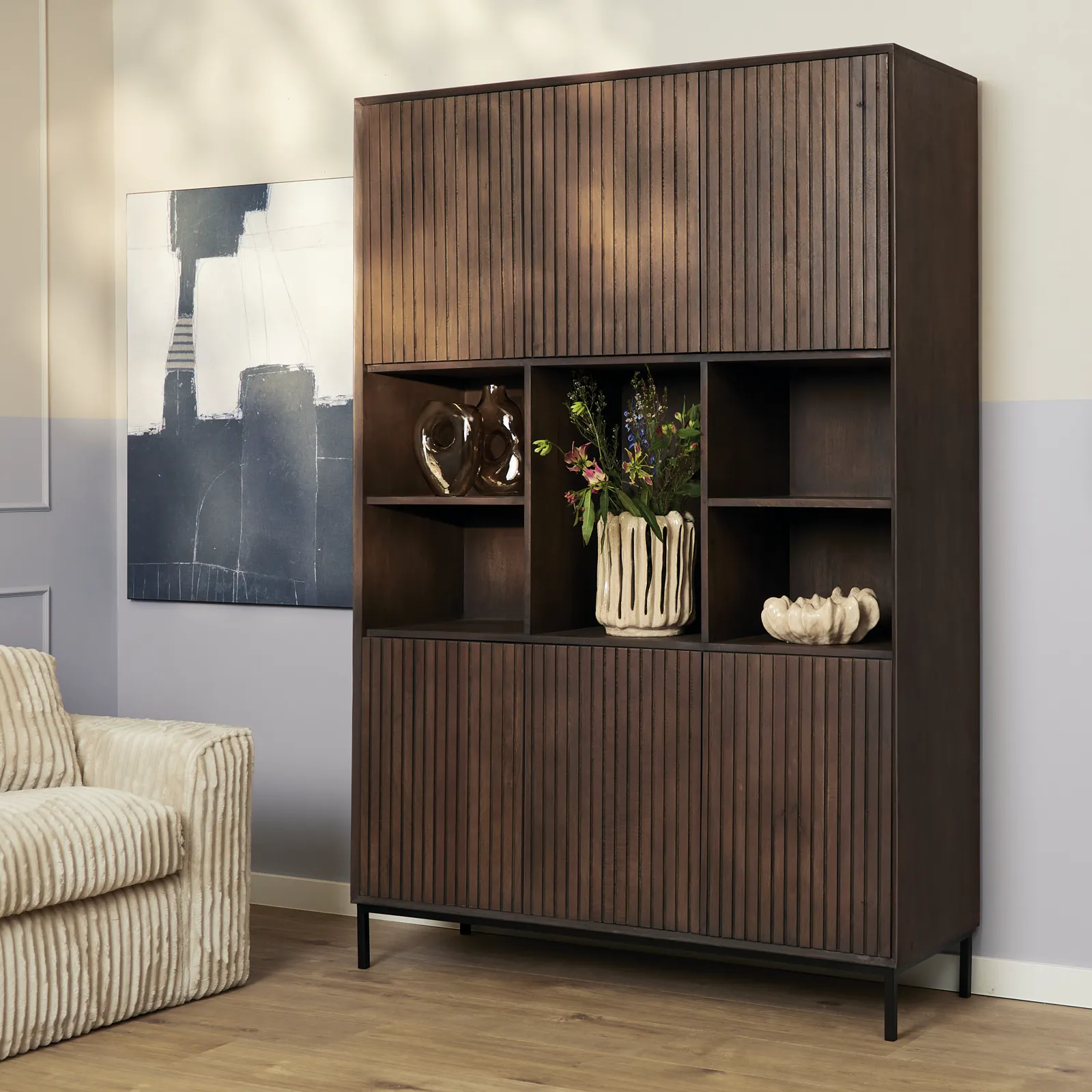 Shelf Cabinet Madison XL Brown | 135 cm - Starfurn
